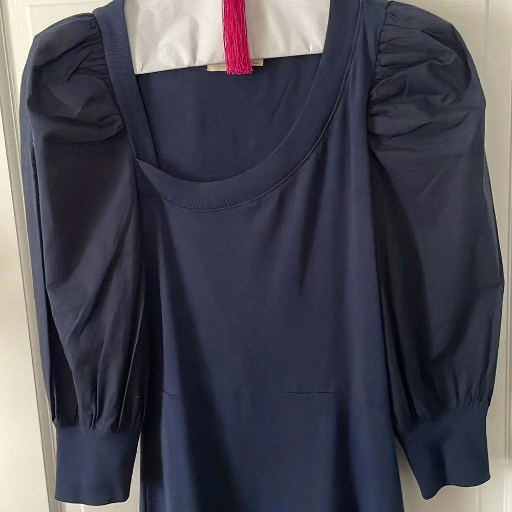 SO FEMME girlie NWOT Nation LTD midnight blue classic midi dress XS 💕 - Picture 2 of 6